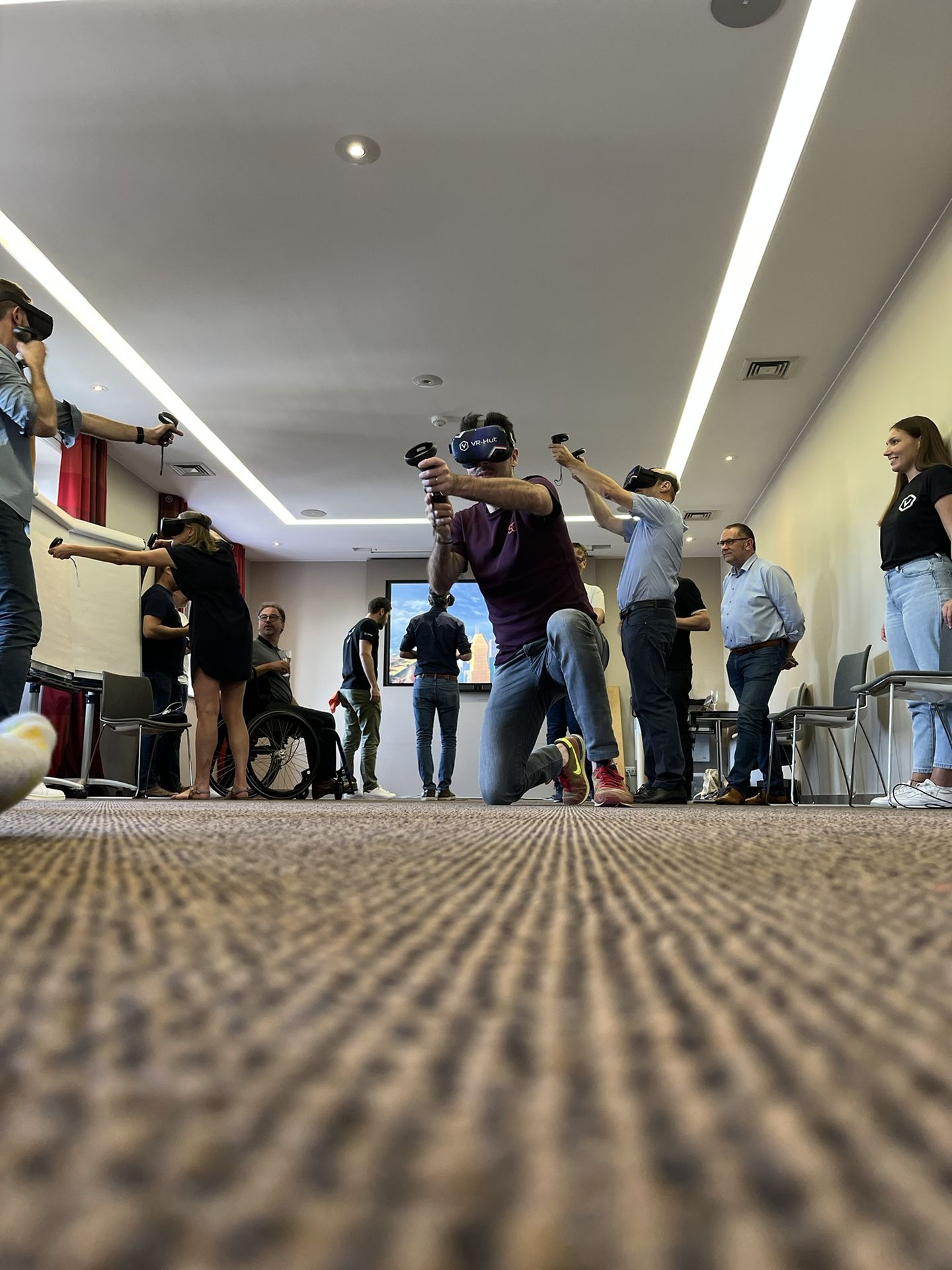 VR-Hut-sessie in groepsverband