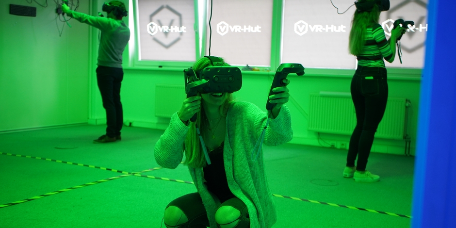Photo publiée par la DH sur VR-Hut, centre de réalité virtuelle à Waterloo
